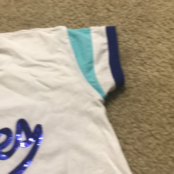 Blue justice girls tee shirt blue and white kids - Picture 3 of 3